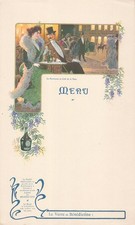 VIEUX PAPIER MENU PUBLICITAIRE