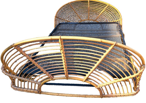 Lit rotin avec sommier fer - lit,