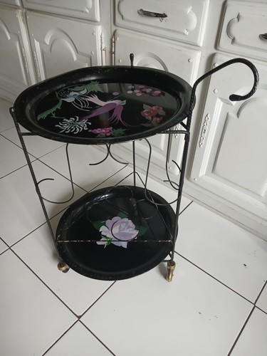 Vintage desserte roulettes - vintage,