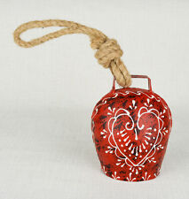 Antique Hand Painted Metal Cow or Goat Bell Vivid Decor France