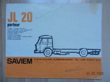 Catalogue camion SAVIEM JL 20