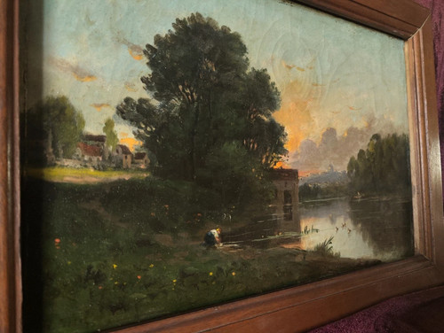 Tableau ancien peinture huile - peinture,