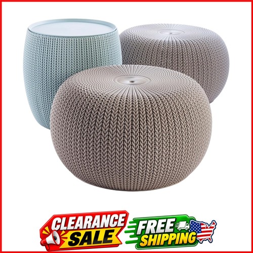 Urban knit pouf - set, of