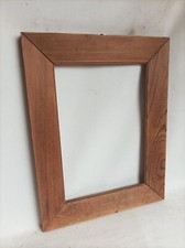 Cadre biseauté en sapin fin XIXe S. Feuillure 30,4 x 21,6 cm