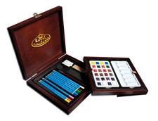 Artiste Aquarelle Crayons & Peintures Deluxe en Bois Boîte Cadeau Set WPEN1600