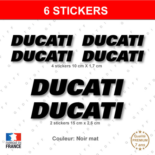 Stickers ducati noir mat - 6,