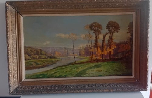 Huile sur toile fin - huile,
