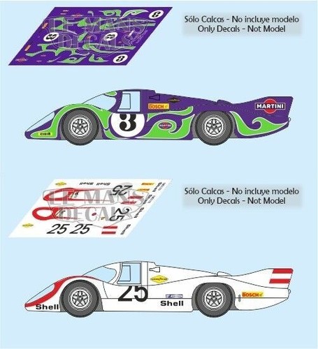 Décal porsche 917 mans - lh, le
