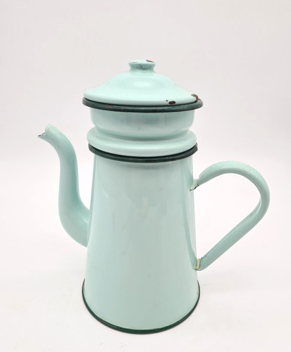 Ancienne cafetière émaillée - ancienne,