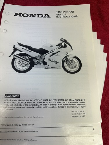 Honda 1993 vfr750f 750f - honda,