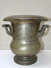 *ANCIEN SEAU A CHAMPAGNE XIXe CUIVRE Argenté désargenté DECO CACHE POT MEDICIS 