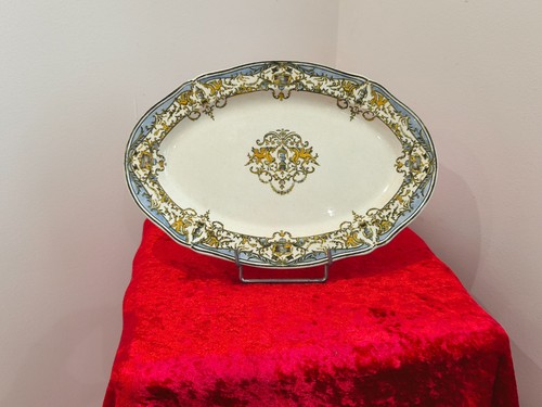Joli plat ovale faience - en,