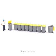 HO Lot 10 Poubelles à