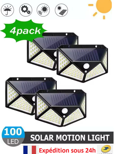 Lampe solaire led - x4,