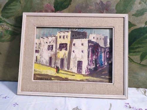 Ancien tableau papier ville - ancien,