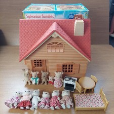 Sylvanian Families Copper Beech Cottage Set With Extra Figures, 2011 SEE DESC