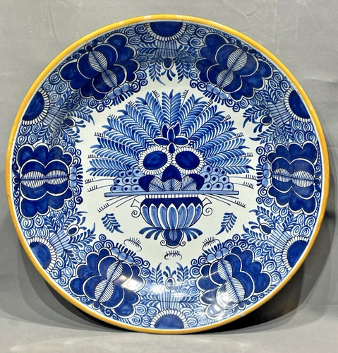 Delft plat rond faïence - rond,