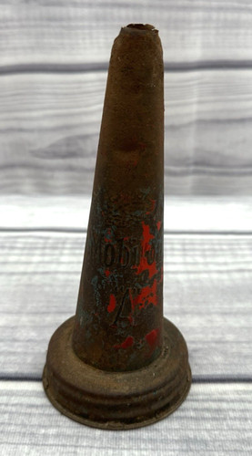 Antique embossed mobil - antique, oil