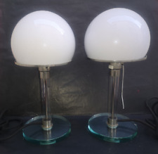Paire lampe ancienne Technolumen Wagenfeld  WG 24 design Bauhaus