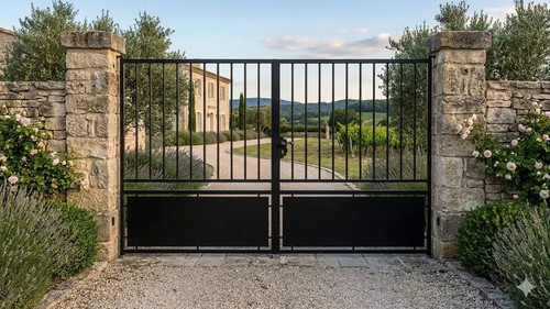 Portail coulissant acier fer - -,