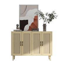 Meuble de Rangement Bois Rotin