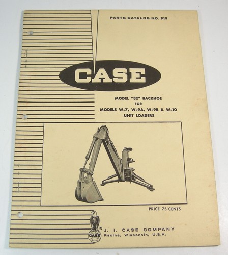 Case backhoe for w9a w9b - for,