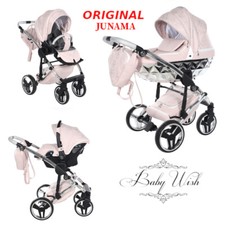 Poussette Bébé JUNAMA HEART V2 3 En 1 Cosi + Siège Auto + Poussette