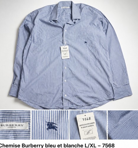 Chemise burberry vintage - burberry, bleu