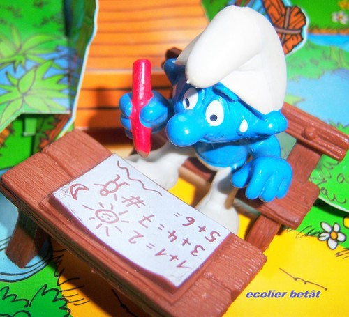 40220 schtroumpf ecolier