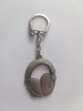 Vintage IN OFF Audio Headphone Music Keychain Metal Keychain