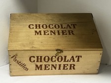 OLD WOODEN BOX CHOCOLATE MENIER LOZENGES Collection