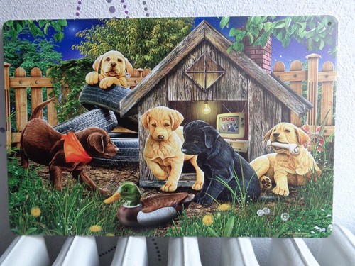 Tole metal chien - metal, chiot