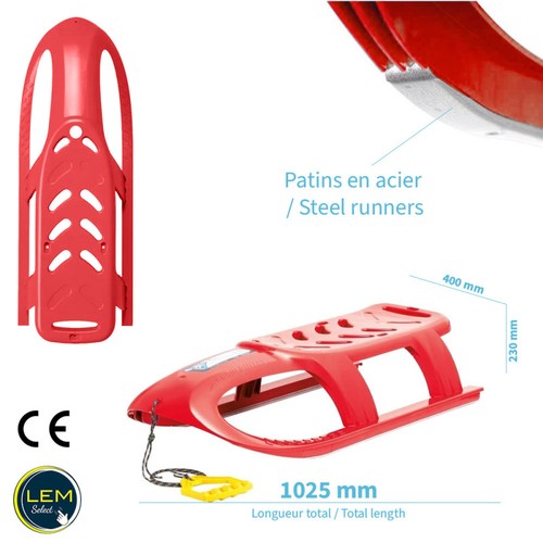 Luge traîneau rouge - , avec