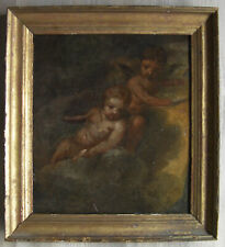 Huiles sur toile école française ou italienne du XVIIIème putti