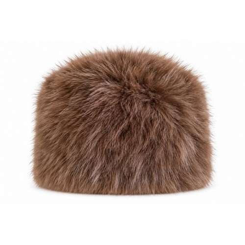 Toque fourrure femme marron - toque,