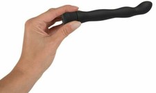 Small Smooth Anal Dildo Vibrator Mini Vibrating Fake Penis Soft Black