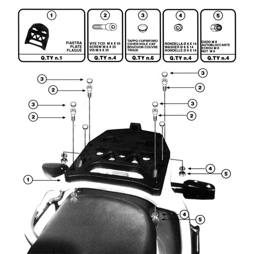 Givi e212 support - givi, arrière