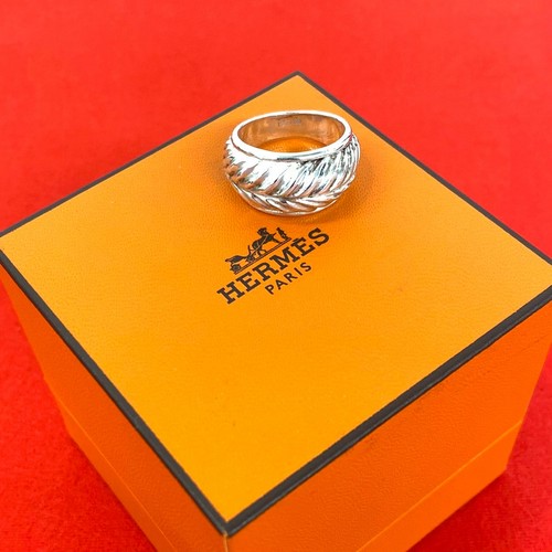 Bague feuille hermes argent - feuille,