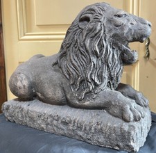 statue lion XIXème pierre