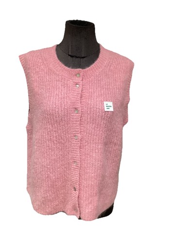 Superbe pull gilet mohair rose - pull,