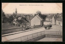 Old postcard Soizé, general view taken from the town hall 