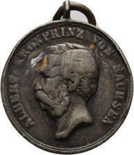Medal Saxony Albert 1871 Silver 18mm / 2.7g #HEG623