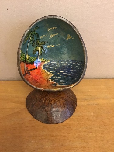 Peinture sur noix coco - peinture,