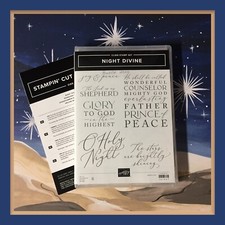 Stampin' Up! NIGHT DIVINE Stamps, NIGHT DIVINE Dies & O HOLY NIGHT DSP  #466