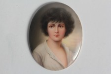 Franz WAGNER Peinture miniature Portrait femme sur porcelaine (60755)