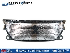 PEUGEOT 2008 MK2 2019 - 2023 FRONT BUMPER TOP MAIN GRILL + CHROME TRIMS