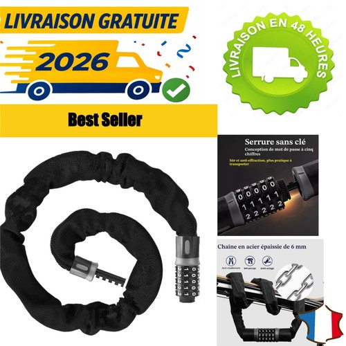 Antivol vélo chaîne 120 - , cm