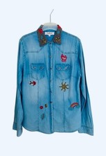 chemise en jean brodée René