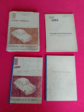 LOT 4 VOLUMES FIAT 1400 SPARE PARTS CATALOG BOOKLET