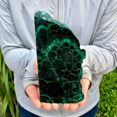 22lb natural malachite slice - natural,